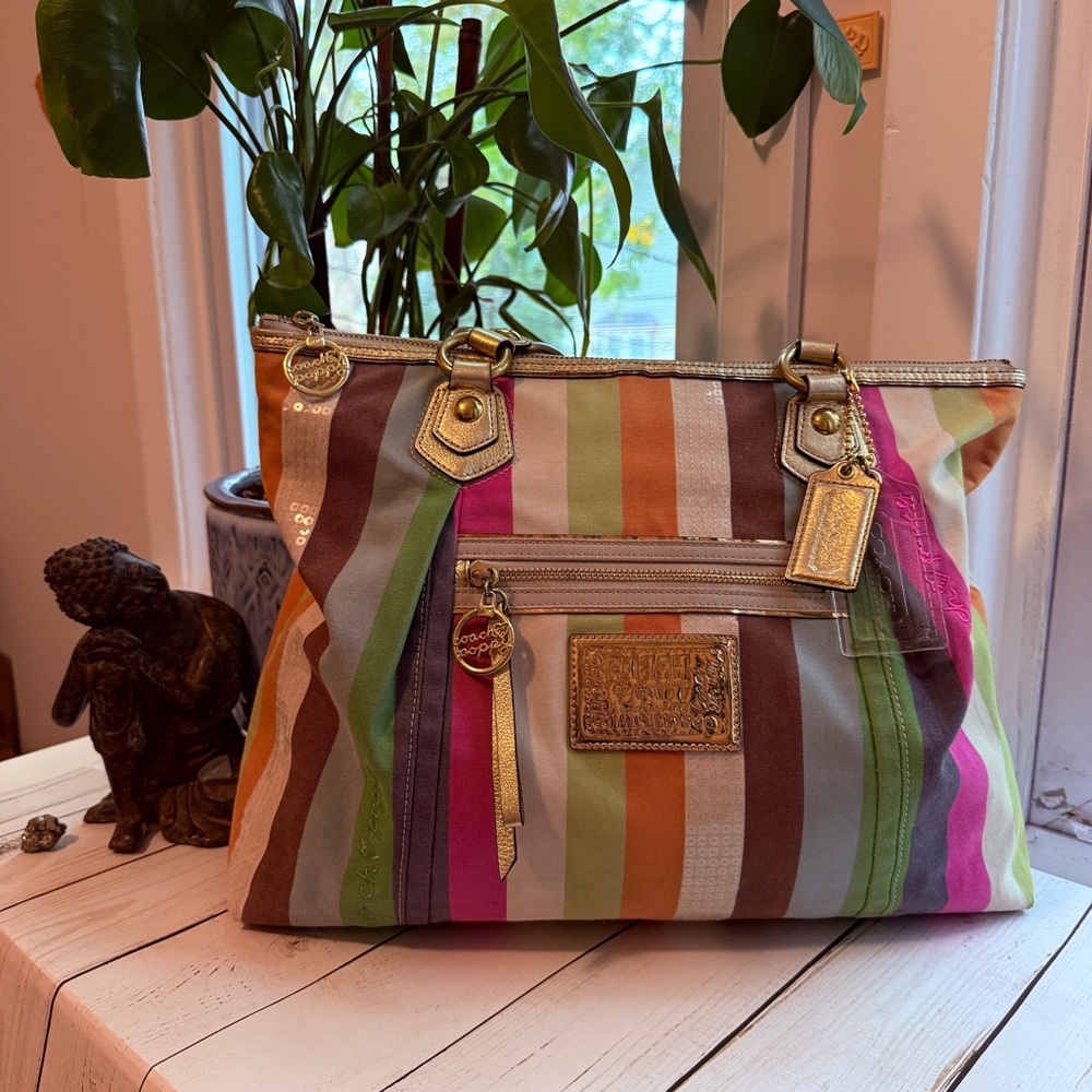 COACH | Poppy Heritage Legacy Stripe Tote/Satchel (2011) #16326